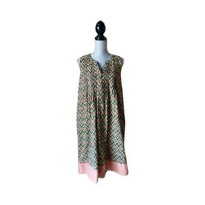 Sonoma Size Large Aztec Print Linen Dress